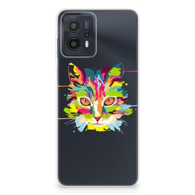 Motorola Moto G23 | G13 Telefoonhoesje met Naam Cat Color Motorola Moto G23 | G13 Telefoonhoesje met Naam Cat Color