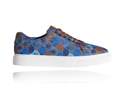 Blue Blazing Sneakers Lureaux - Handgemaakte Nette Schoenen Voor Heren Blue Blazing Sneakers Lureaux - Handgemaakte Nette Schoenen Voor Heren