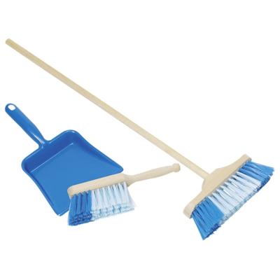 Goki bezem, stoffer & blik blauw