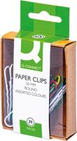 Q-CONNECT papierklemmen, 50 mm, gekleurd, doos van 30 stuks, ophangbaar - thumbnail
