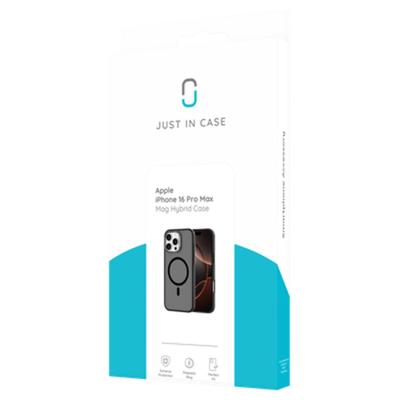 Just in Case Military Grade Case MagSafe voor Apple iPhone 16 Pro Max Telefoonhoesje Zwart