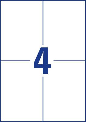 Avery-Zweckform 3483-200 Universele etiketten 105 x 148 mm Papier Wit 880 stuk(s) Permanent hechtend Inkjet, Laser (zwart/wit), Laser (kleur), Kopiëren