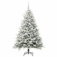 VidaXL Artificial pre-lit kerstboom met ballenset groen 150 cm - thumbnail