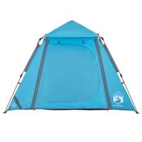 Koepeltent 4-persoons snelontgrendeling blauw - thumbnail