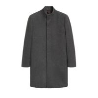 Mango Man jas met wol grijs - thumbnail