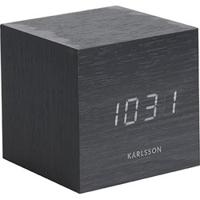 Karlsson klok Cube 8 x 8 x 8 cm hout fineer zwart - thumbnail