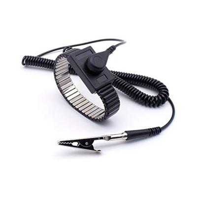 Quadrios ESD-armband Zwart Drukknop 4 mm