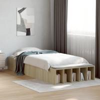 Bedframe bewerkt hout sonoma eikenkleurig 75x190 cm - thumbnail