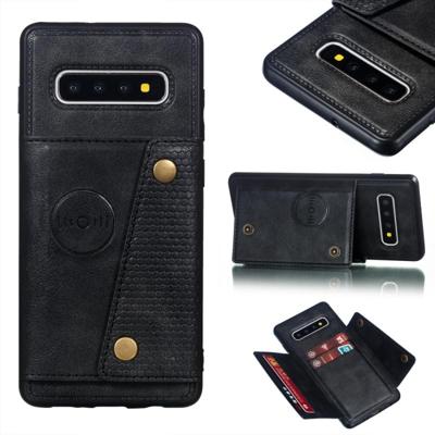 Lederen beschermhoes voor Galaxy S10 plus (zwart)