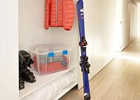 Curver 243696 Opbergbox TOTEM Box 60L, transparent / blau Transparant, Blauw 1 stuk(s) - thumbnail