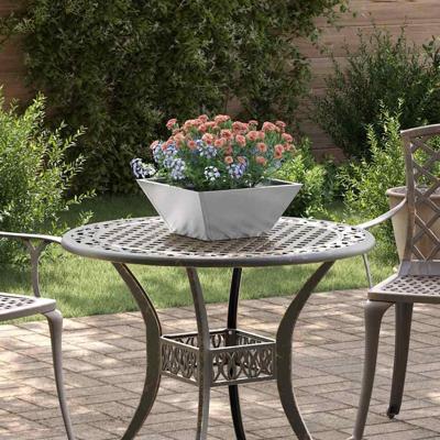 Tuin Kom Plantenbak 5 pcs Zilver 35 x 35 x 15 cm
