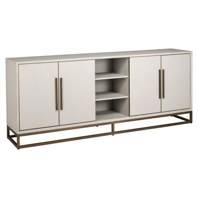 Richmond Dressoir 'Whitebone' Eiken en Brass, 225cm, kleur Verona Grey