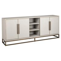 Richmond Dressoir 'Whitebone' Eiken en Brass, 225cm, kleur Verona Grey - thumbnail