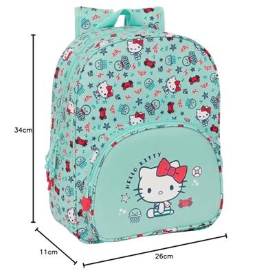 Schoolrugzak Hello Kitty Sea lovers Turkoois 26 x 34 x 11 cm