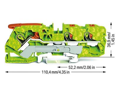 WAGO 2110-5307 Aardklem 25 stuk(s)