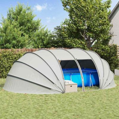 Zwembad Tent Koepel Grijs 640 x 432 x 205 cm Zwembad Tent Koepel Grijs 640 x 432 x 205 cm
