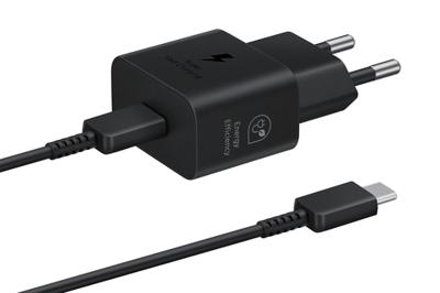 Samsung 25W Power Adapter met USB-C naar USB-C kabel Oplader Zwart - thumbnail