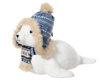 Kerst zeehond polyester 50 cm creme - thumbnail