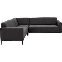 Goossens Bank Key West grijs, stof, 3-zits, modern design - thumbnail