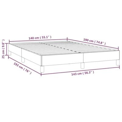 Bedframe kunstleer cappuccinokleurig 140x190 cm