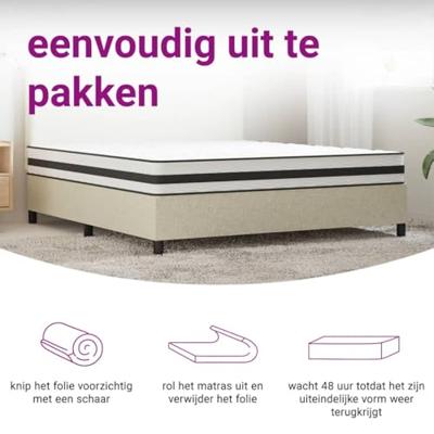 Binnenveringmatras middelhard 180x200 cm