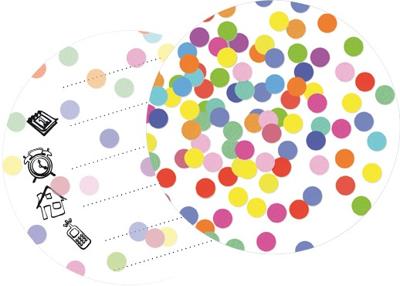 Haza Witbaard Uitnodigingen confetti, 6st.