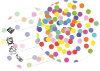 Haza Witbaard Uitnodigingen confetti, 6st. - thumbnail