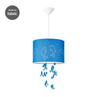 Home sweet home dolphins lampenkap Ø 30 cm blauw - thumbnail