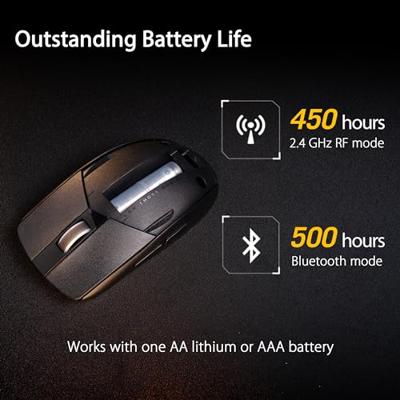 Asus ROG Impact III Wireless Gaming-muis Radiografisch, Bluetooth Optisch Zwart 6 Toetsen 36000 dpi Verlicht - thumbnail