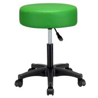 Monzana Bureaustoel - draaistoel - kruk - met - gestoffeerde - zitting - in - groen - thumbnail