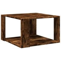 Salontafel 51,5x51,5x30 cm bewerkt hout gerookt eikenkleurig - thumbnail