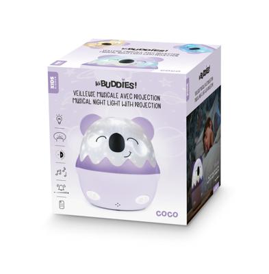 Draadloos muzikaal nachtlampje - BIGBEN - Koala - 360° projectie, 13 films, 8 melodieën, afstandsbediening, USB-C batterij Draadloos muzikaal nachtlampje - BIGBEN - Koala - 360° projectie, 13 films, 8 melodieën, afstandsbediening, USB-C batterij