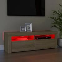Tv-meubel met LED-verlichting 120x35x40 cm sonoma eikenkleurig - thumbnail
