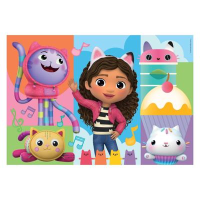 Clementoni puzzel gabby&apos;s poppenhuis, 2x60st.