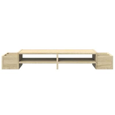 VidaXL Monitorstandaard opbergruimte 100x27x15 cm hout sonoma eiken