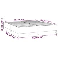 Boxspringframe stof donkergrijs 160x200 cm - thumbnail