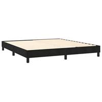Boxspring met matras fluweel zwart 160x200 cm - thumbnail