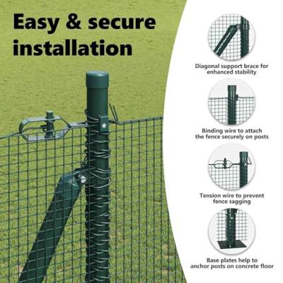 VidaXL Afrasteringspaal groen 10 x 1,4 m (12 x 12 mm gaas)