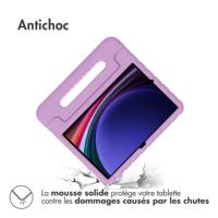 Accezz Kidsproof Backcover met handvat Samsung Galaxy Tab S9 / Tab S9 FE Tablethoesje Paars - thumbnail