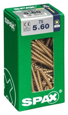 Schroefdoos SPAX Houten schroef Platte kop (5 x 60 mm) (5,0 x 60 mm)