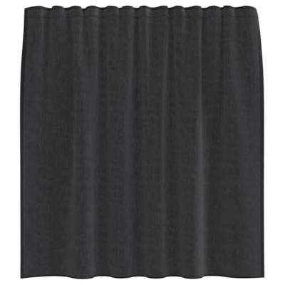 Gordijnen voile met roedezakken 2 st zwart