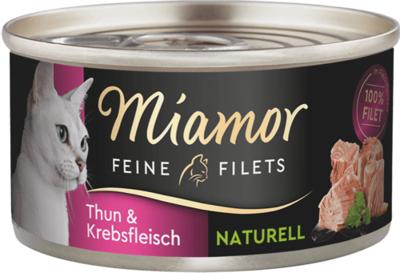 Miamor Dose Feine Filets Naturelle Thunfisch & Krebsfleisch 80 g (Menge: 24 je Bestelleinheit)