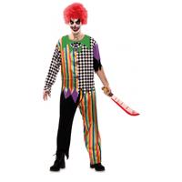 Killer Clown Kostuum Regenboog Man - thumbnail