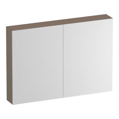 Brauer Impress Deluxe Spiegelkast - 100 cm - met interne en externe Verlichting - 2 Dubbelzijdige Spiegeldeuren - Mat Mokka