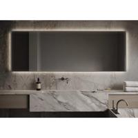 Spiegel Martens & Meijer Libannon 140x70 Cm Geintegreerde Ledverlichting Rondom Spiegelverwarming Geborsteld Gunmetal - thumbnail