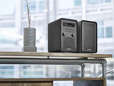 Sangean DDR-60 Radio DAB+, DAB, VHF (FM) AUX, Bluetooth, NFC Incl. afstandsbediening, Wekfunctie Zwart