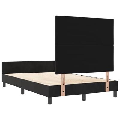 Bedframe met hoofdeinde Zwart 120 x 200 cm Fluweel