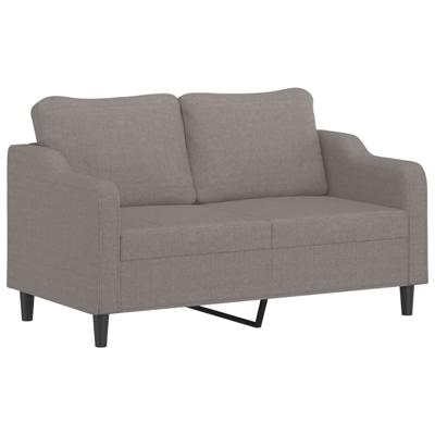 2-delige Loungeset met kussens stof taupe