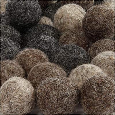 Creativ Company Wol kralen, d 20 mm, naturel, 64 stuk/ 1 doos