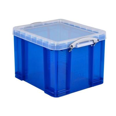 Opbergbox ru 35ltr 480x390x310 mm transp blauw Opbergbox ru 35ltr 480x390x310 mm transp blauw